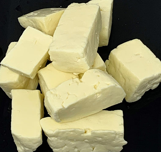 fresh Cheddar cheese curds 