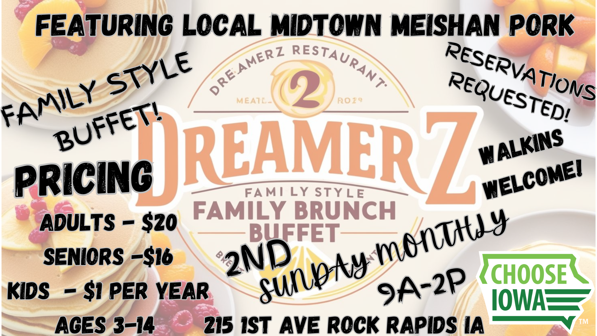 2nd Sunday Family Style Brunch Buffet