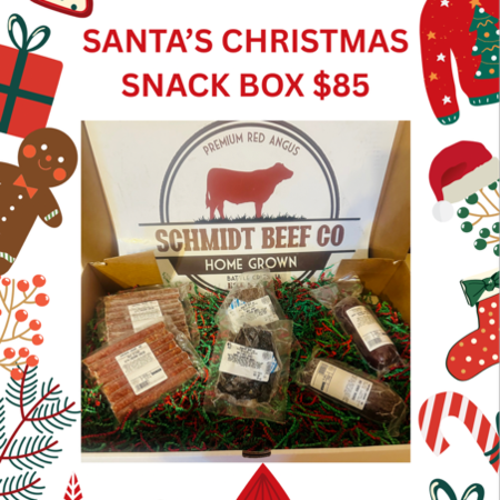 Santa's Christmas Snack Box is a delicious option from Schmidt Beef Co.