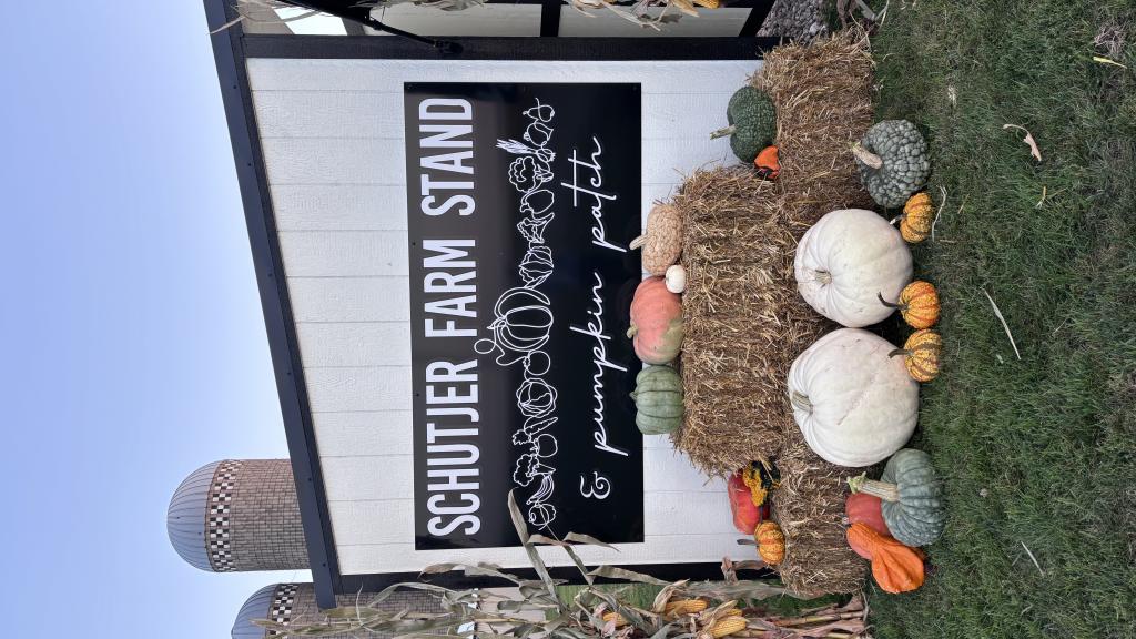 Outside our farm stand, open April-Nov 