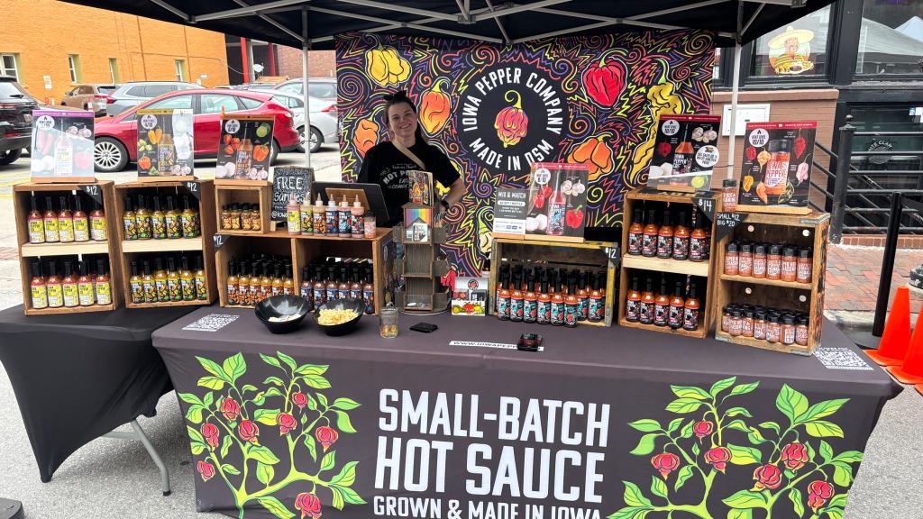 Farmers market booth