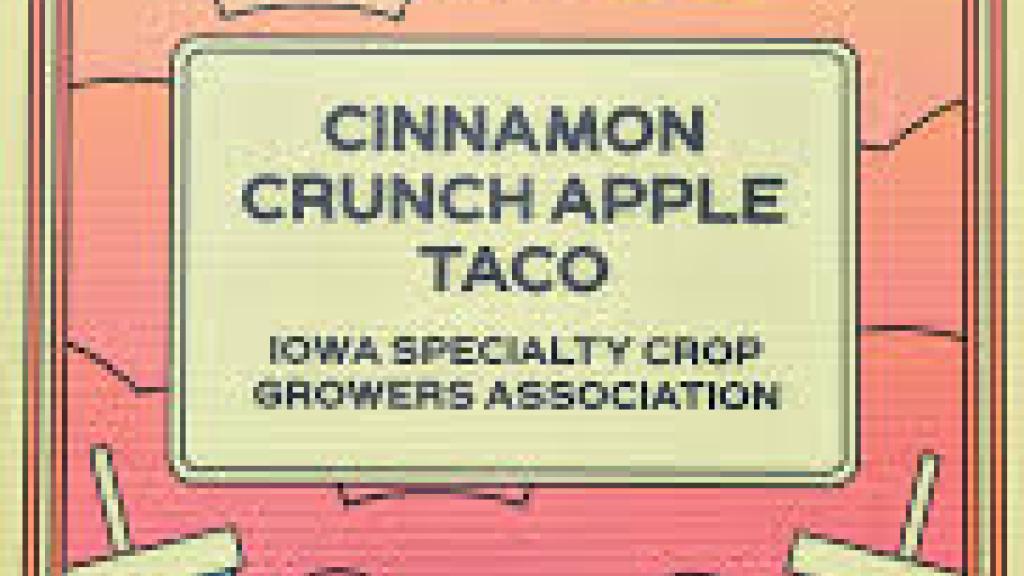The Iowa Specialty Crop Growers food stand introduced a new cinnamon crunch apple taco at the Iowa State Fair, which was named one of the Best New Foods in 2024.