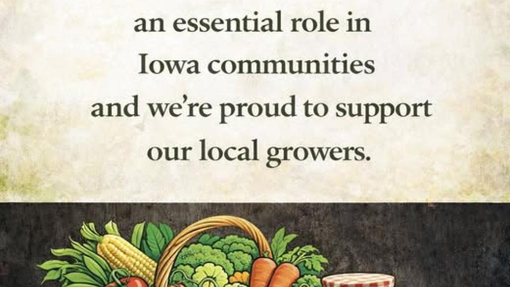 Osage Farmers Market and Iowa Farmers Market Association both promote local products