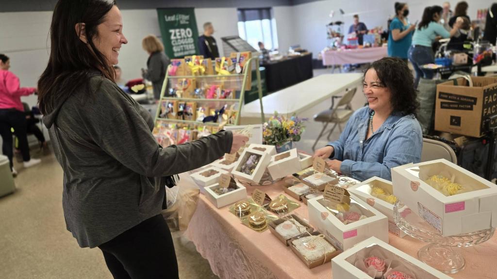 Shopping at our indoor market