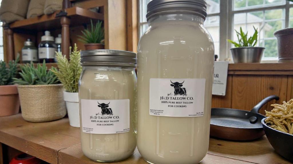 100% Pure Beef Cooking Tallow- Use for frying, roasting, searing, sauteing, baking, or as a base.