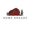 Home Kneads logo with a red barn between two trees.