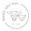 Montross Family Meats logo with cow and pig and established in 2022