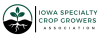 Iowa Specialty Crop Growers Association logo of seedling in soil