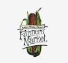 Ames Main Street Farmers' Market logo with text imposed over an ear of corn